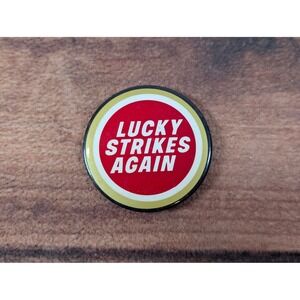 Lucky Strike Again Button Pinback Badge Collectible Advertising‎ Memorabilia